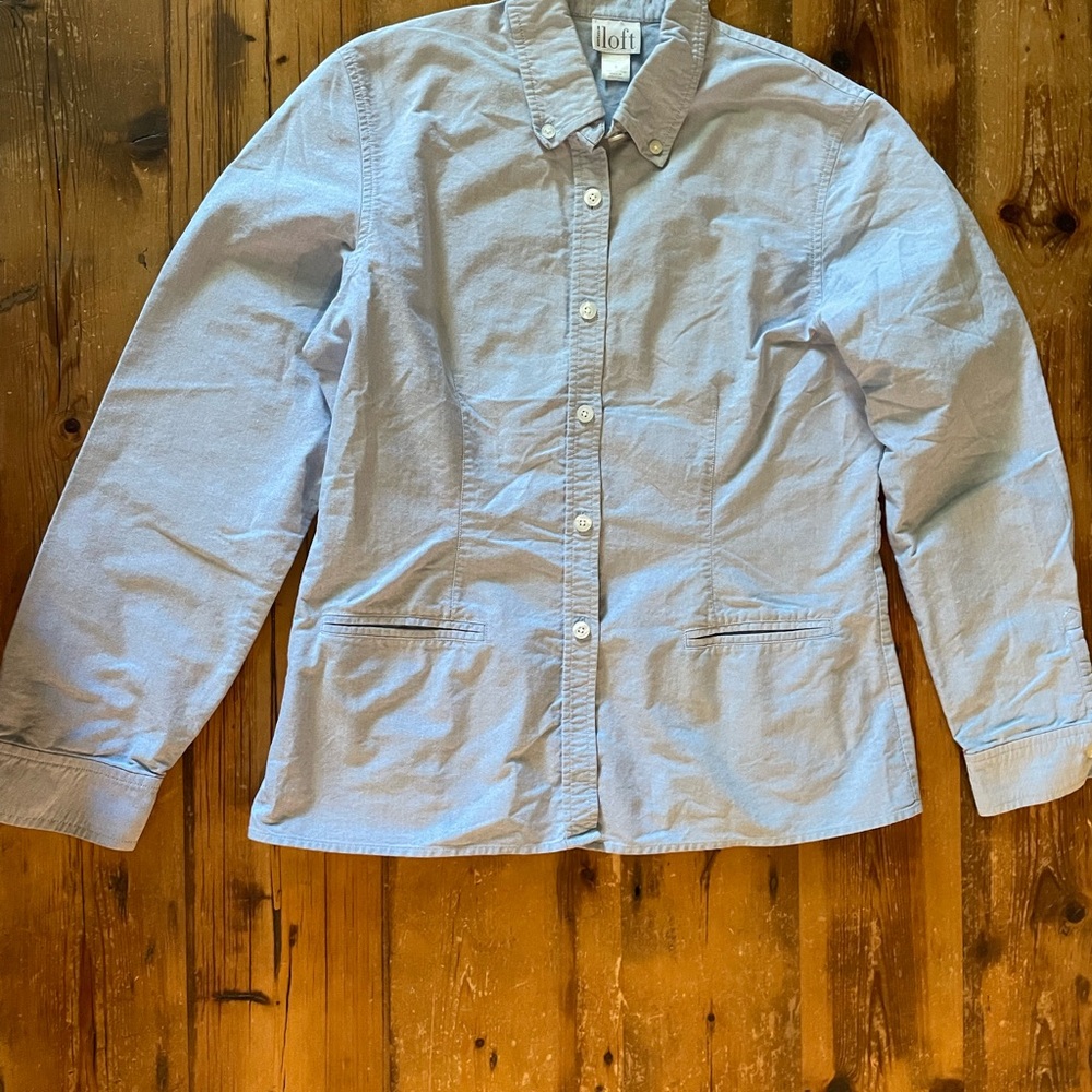 LOFT Women's Soft Blue shirt